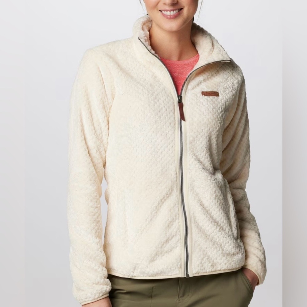 Columbia Women's Cream Fire Side Full Zip Sherpa Fleece Jacket